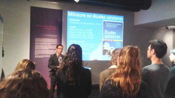 Èric Viladrich presents the minor in Catalan studies in Montreal