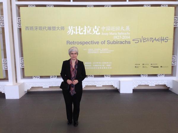 Judit Subirachs-Burgaya, curator of the exhibition and sculptor's daughter