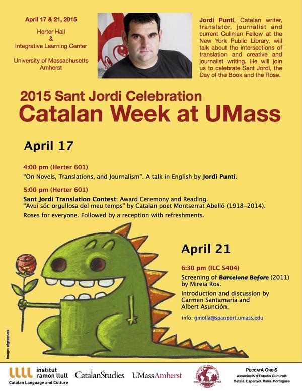 Jordi Puntí en la Catalan Week de la UMass