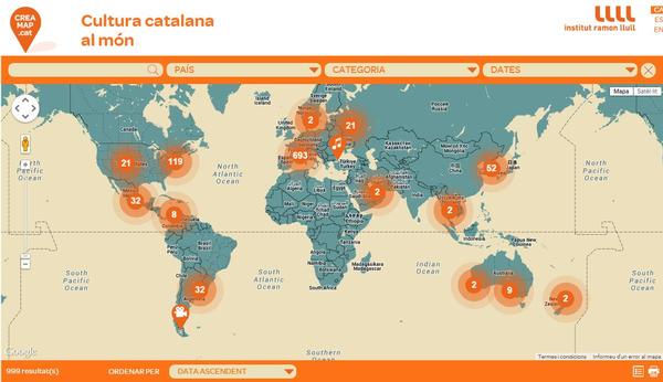 Neix Creamap, el mapa interactiu de la cultura catalana al món