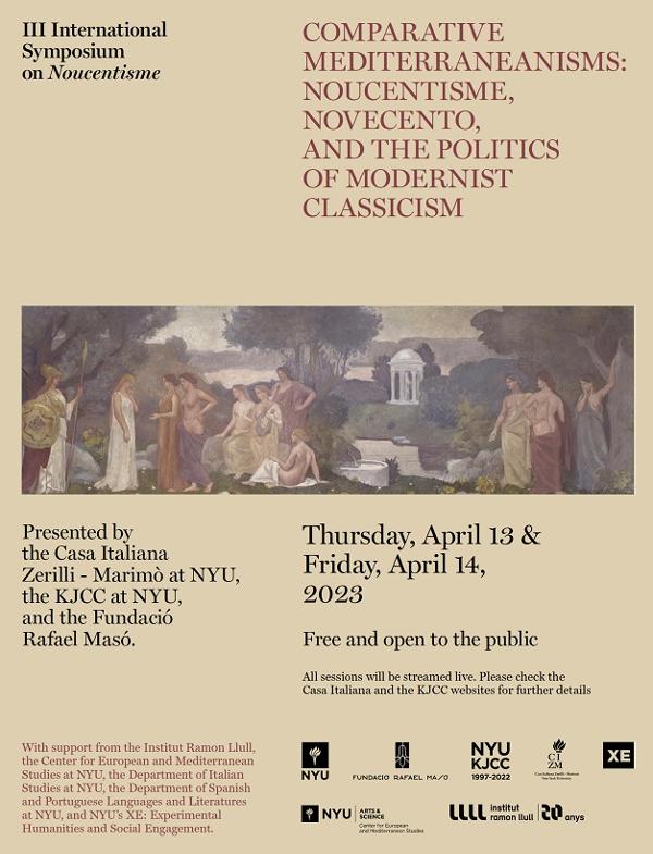 III International Symposium on Noucentisme to be held in April 2023 at NYU
