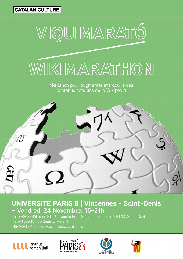 Wikimarathon de rédaction en catalan à l’Université Paris 8