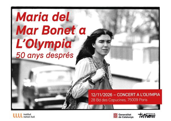 Maria del Mar Bonet torna a L’Olympia, 50 anys després del seu mític concert a la sala parisenca 