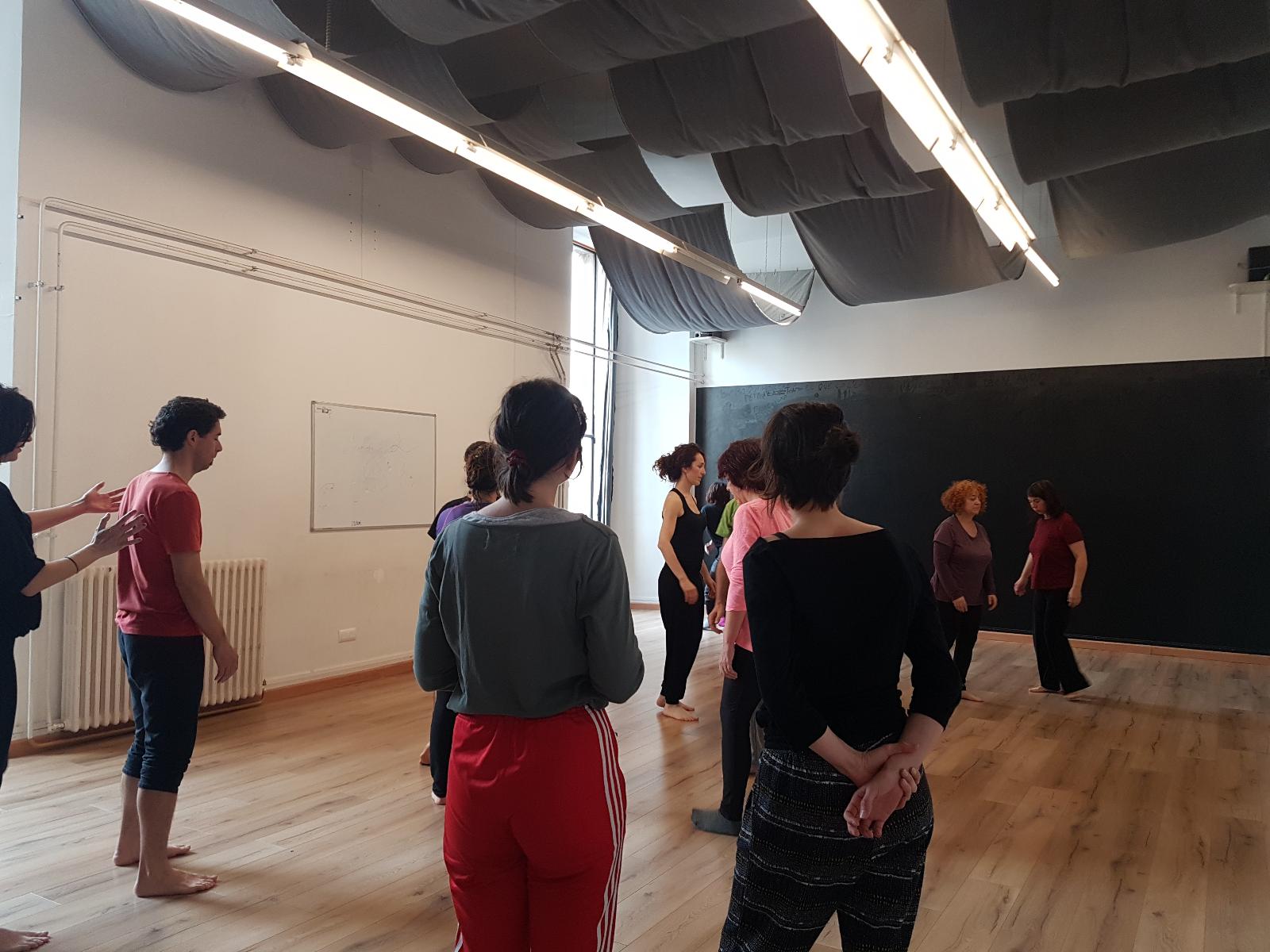 Workshop at El Galliner, theatre school in Girona