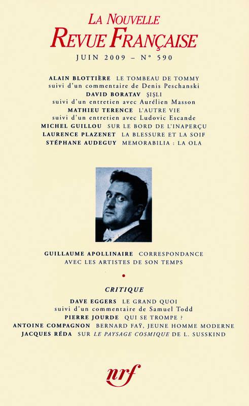 La Nouvelle Revue Française. Juny 2009 nº 590